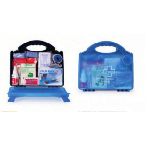 https://www.techni-contact.site/ressources/images/produits/merchandising/trousse-de-secours-pour-restaurant-33837452-1.jpg - Coffret en Polypro bleu ou vert - Métiers / Restauration - Support mural fourni