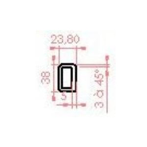 Tube rectangulaire en résine 6 ml - Dimension (Lxl) : 38 x 23.8 mm