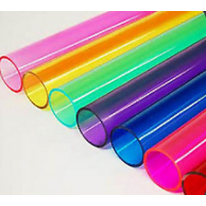 Tubes plexiglas coloré - Épaisseur du tube de : 0.5 à 50 mm