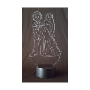 Veilleuse à LED pour mariage - Hauteur : 240 ou 220 mm - Durée de vie (Ampoule LED) : 5000 h 