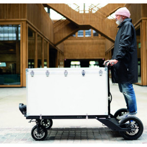 Vélo ou skate cargo - Taille du véhicule : Longueur 2070mm, largeur 700mm, hauteur 1130 / 1250mm
