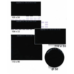 Verre minéral de soudure - - Dimensions :  50 / 105x50 / 110 x90 mm - Conditions de vente : Pack de  10 et 100 - Norme : EN 169