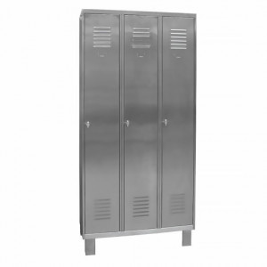 Vestiaire inox Industrie Propre - Dim. hors tout : L300/600/900/1200 x P490 mm