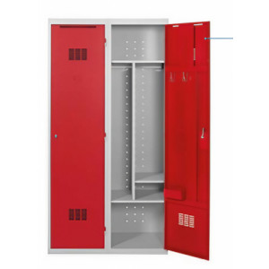 https://www.techni-contact.site/ressources/images/produits/merchandising/vestiaire-pompier-monobloc-en-acier-1-ou-2-cases-sur-socle-5-compartiments-l-500-ou-970-x-p-500-x-h-1980-mm-gris-et-rouge-22255414-1.jpg - 1 ou 2 cases - Sur socle- 5 compartiments - L. 500 ou 970 x P. 500 x H. 1980 mm