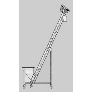 Vis industrielle mobile - Vis mobile sous tube avec trémie vide sacs