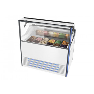 Vitrine à crème glacée avec bacs en inox - Capacité : de 175 à 280 L - Température : - 18 / - 25 °C - de 6 à 9 bacs en inox de 5 L