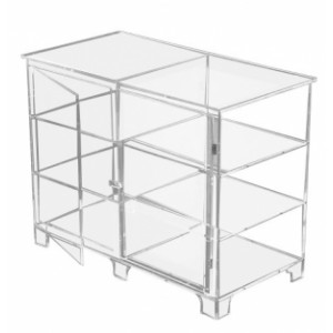 Vitrine basse plexiglas transparent - Plexiglas épaisseur 1 cm - Dimensions (LxPxH) 100 x 50 x 80 cm - Poids : 40 kg