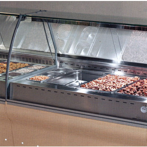 Vitrine chauffante pour restaurants - Bain-marie - Cuve pour bacs GN