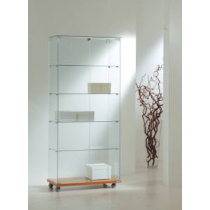 Vitrine d'exposition classique Largeur 80 cm - Dimensions (L x P x H) : 80 x 40 x 180 cm