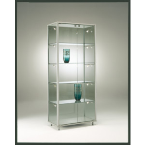 Vitrine d'exposition classique verre trempé - Dimensions (H x L x P) : 182 x 78 x 42 cm - Poids 89 kg