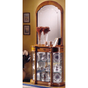 Vitrine d'exposition en bois hauteur 208 cm - Dimensions : ( H x L x P) : 208 x 90 x 35 cm