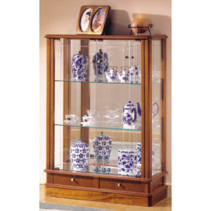 Vitrine d'exposition en bois largeur 80 cm - Dimensions ( H x L x P) : 112 x 80 x 32 cm