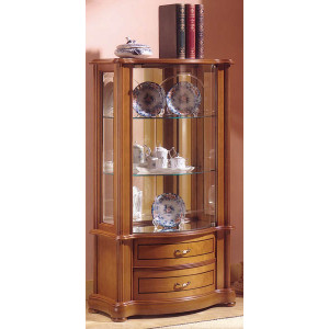 Vitrine d'exposition objets en bois largeur 65 cm - Dimensions : (H x L x P) :115 x 65 x 35cm