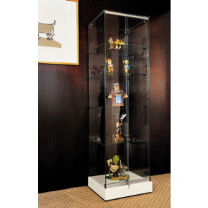 Vitrine d'expositon à 4 étagères - Dimensions (H x L x P) : 180 x 52 x 47 cm