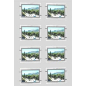 Vitrine Led immobilière - 8 porte-affiches Led - Format : A4 - Mode : paysage