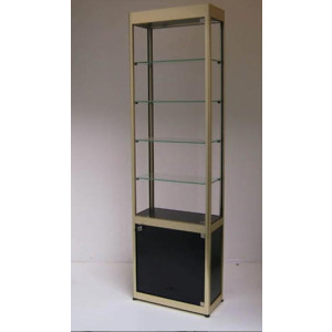 Vitrine meuble d'exposition en aluminium - Dimensions (HxLxP) cm : 181 x 52 x 25