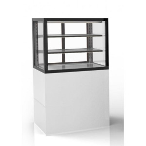 Vitrine neutre avec base à poser sur sol - Dimensions : de 600x  600 x 1100  à 1200 x 600 x 1400 mm - Verre trempé