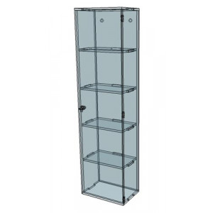 https://www.techni-contact.site/ressources/images/produits/merchandising/vitrine-pour-collections-en-plexiglas-4-tablettes-hauteur-104-cm-25142142-1.jpg - Plexiglas - Dimensions (L x P x H) : 31 x 18 x 104 cm - Fixation murale - Fermeture à clé