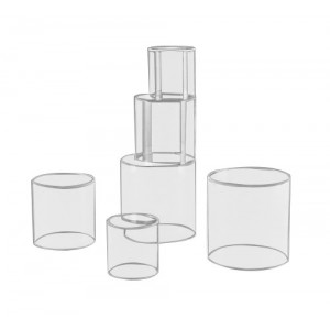 Vitrine tube en plexiglas -  Diamètre 15, 20 ou 25 cm - Hauteur 15, 20 ou 25 cm
