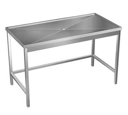 Table de tri à pieds carrés soudés