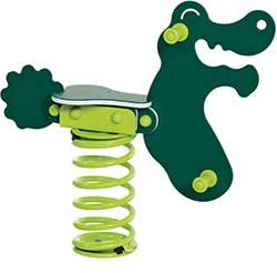 Modèle 6 : Crocodile<br>Ressort hélicoïdal : Ø 200 mm<br>Tube section : Ø 20 mm - hauteur 400 mm