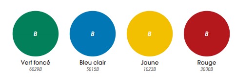 Coloris structure standards<br>Autres coloris disponibles sur demande