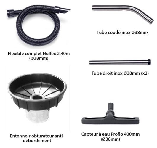 Kit accessoires inclus 
