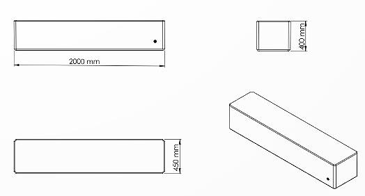 Schéma : Banc béton