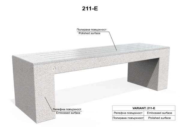 E: Assise Polie, côtés agrégat en relief