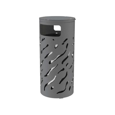 Corbeille couvercle rehaussé  - Dimensions : Ø 450 x H 1010 mm