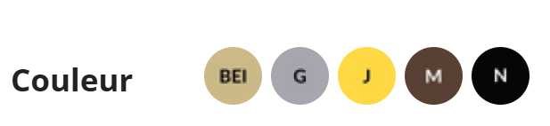 Noir, Marron, Jaune, Beige, Gris