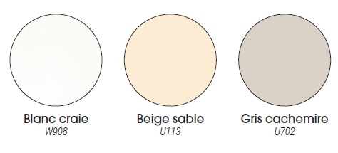 Couleurs plateau standards<br>Autres coloris disponibles sur demande