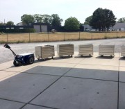 Tracteur pousseur grand conteneur