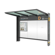 Abri arrêt de bus - L.3000 mm x P.1550 mm x H2450 mm