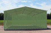 Abri bi-pente en kit - 6x15x3,35m bardage: 2 pignons + 1 long pan bas
