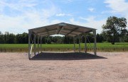 Abri bi-pente en kit - 6x15x3,35m - 90m²