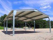 Abri bi-pente en kit - 8x10x3,35m - 80m²