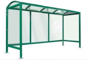 Abri bus acier sur platines