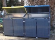 Cache conteneur anti vandalisme en aluminium - Capacité 1100 L