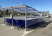 Abri chariot de supermarché en acier galvanisé