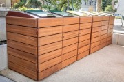 Abri conteneur en bois avec couvercle - Capacité 60/70 L