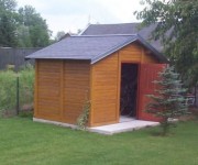 Abri de jardin en béton aspect Bois