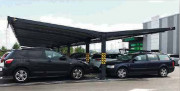 Abri drive sur mesure pour parking supermarché
