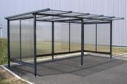 Abri fumeur avec toit plat