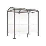 Abri fumeur en acier - Longueur : 2500 ou 5000 mm - Sur platines