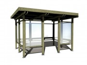 Abri fumeur en pin traité