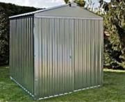 Abri jardin métal brut acier galvanisé