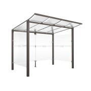 Abri vélos avec bardage en verre - ?ligible Alvéole + - Dim. L2500 ou 5000 mm x P2000 mm x H2250 mm
