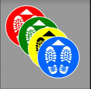 Adhésif sol pas rond