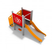 Aire de jeux extérieur pour tout petit avec toboggan - à partir de 2 ans 